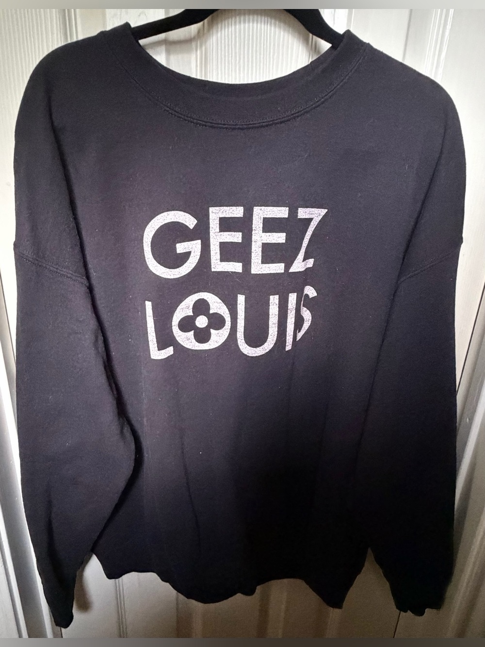 Geez Louis Black Graphic Sweatshirt